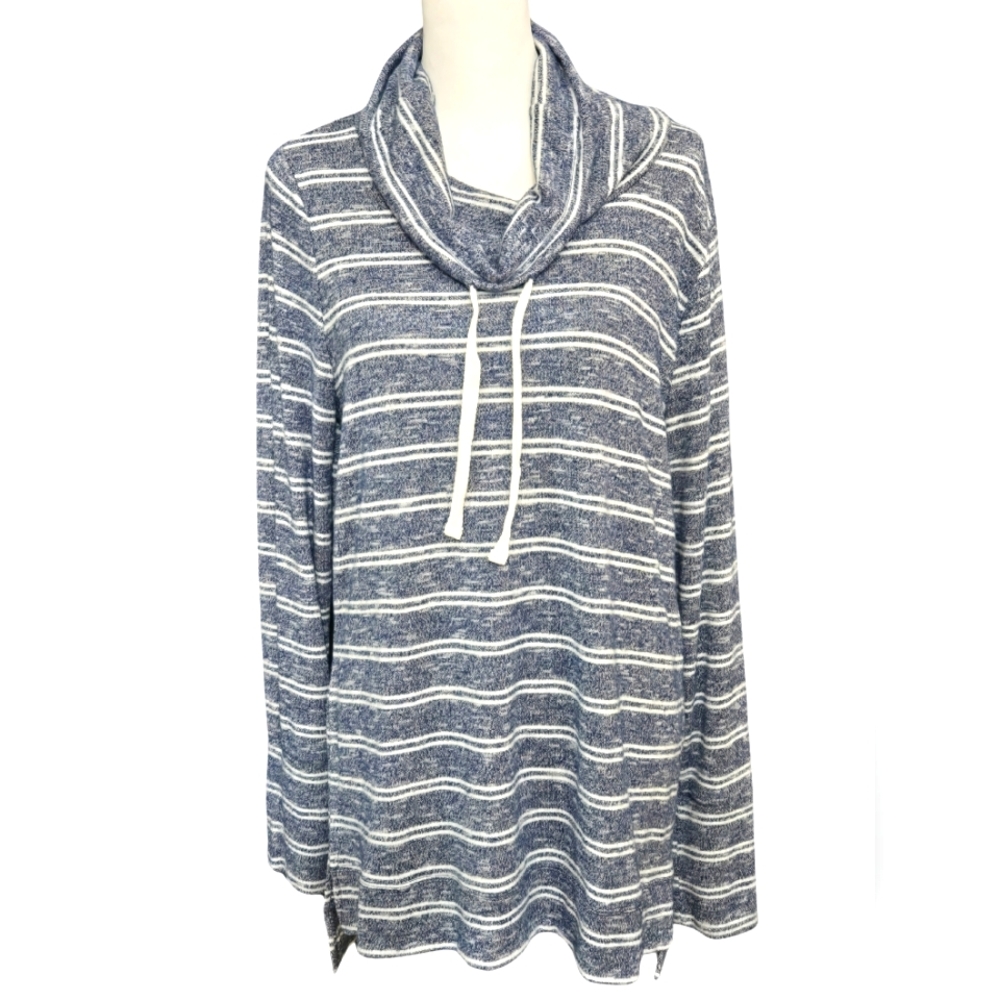 Olive & Oak Lidy Cowl Neck Hi-Low Knit Top